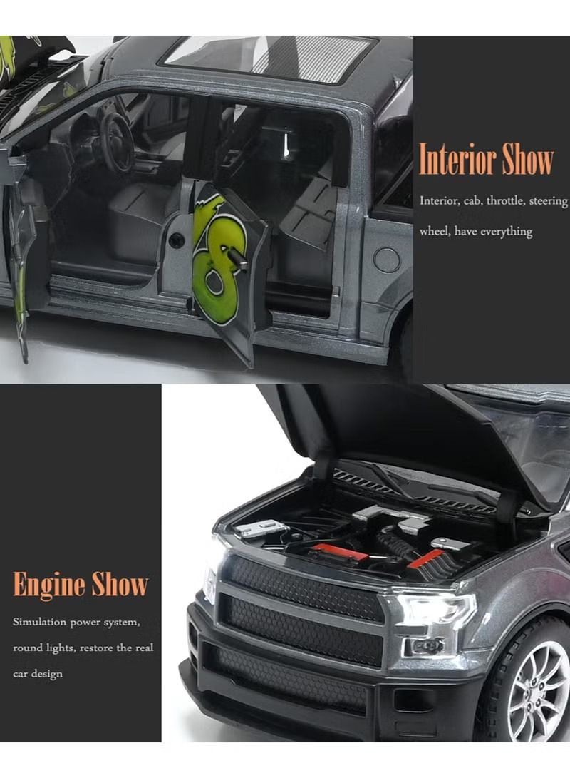 Raptor F150 Pickup Truck Scale Model Diecast Metalcar - All Size