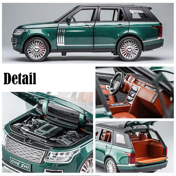 RANGE ROVER BIG SIZE 1:24 DIECAST METAL PULLBACK TOY CAR WITH OPENABLE DOORS & LIGHT, MUSIC BOYS CAR FOR KIDS BEST TOYS GIFTS TOYS FOR KIDS [SIZE:-22CM*9CM*7CM]【 MULTICOLOR 】