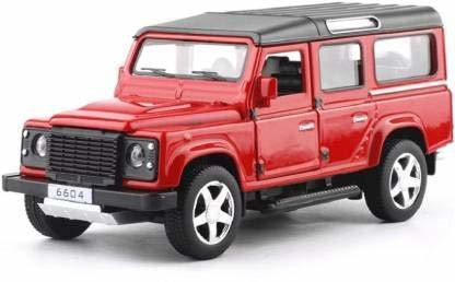 LAND ROVER DEFENDER 1:32 DIECAST SCALE MODEL METAL PULL BACK WITH OPENABLE DOORS & LIGHT, MUSIC TOY VEHICLE FOR KIDS [SIZE:-14.4CM*6CM*5.5CM]【 MULTICOLOR 】