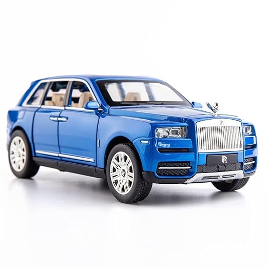 BIG SIZE ROLLS ROYCE CULLINAN 1:24 DIECAST METAL PULLBACK TOY CAR WITH OPENABLE DOORS & LIGHT, MUSIC BOYS CAR FOR KIDS BEST TOYS GIFTS TOYS FOR KIDS [SIZE:-20CM*8.5CM*7CM]【 MULTICOLOR 】