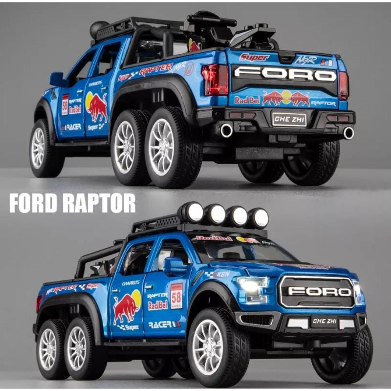 Ford Raptor F150 Pick-up Scale Model Diecast Metalcar - All Size