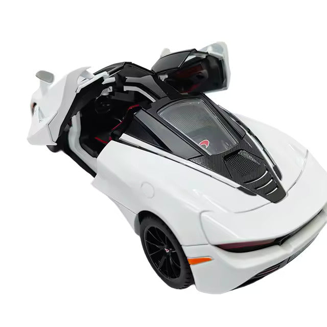 MC LAREN 1:24 DIECAST METAL PULLBACK TOY CAR WITH OPENABLE DOORS & LIGHT, MUSIC BOYS CAR FOR KIDS BEST TOYS GIFTS TOYS FOR KIDS [SIZE:-22CM*9CM*7CM]【 MULTICOLOR 】