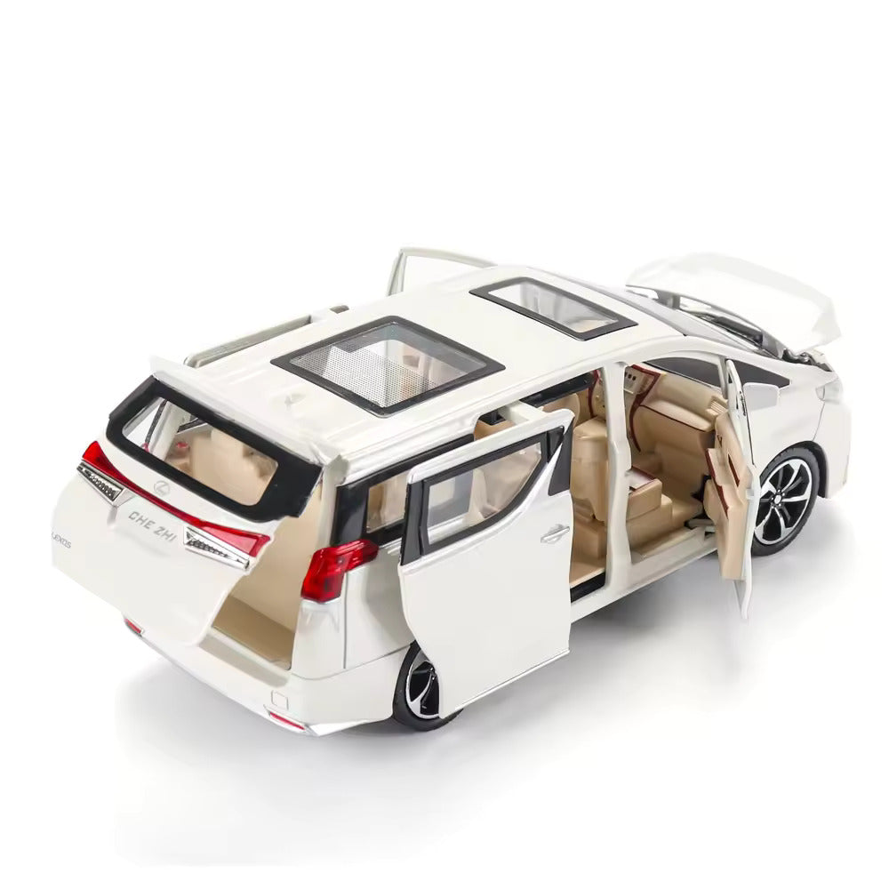 TOYOTA LEXUS LM300 1:24 DIECAST METAL PULLBACK TOY CAR WITH OPENABLE DOORS & LIGHT, MUSIC BOYS CAR FOR KIDS BEST TOYS GIFTS TOYS FOR KIDS [SIZE:-22CM*9CM*7CM]【 MULTICOLOR 】