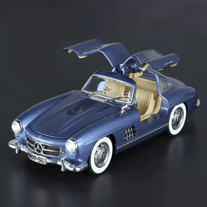 Mercedes-Benz 300SL Big Size 1:24 DIECAST METAL PULLBACK TOY CAR WITH OPENABLE DOORS & LIGHT, MUSIC BOYS CAR FOR KIDS BEST TOYS GIFTS TOYS FOR KIDS [SIZE:-22CM*9CM*7CM]【 MULTICOLOR 】