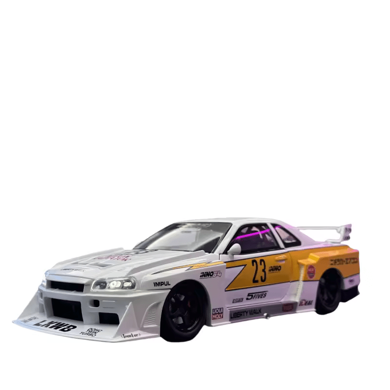 Lbwk Nissan E-r34 Super Silhouette Skyline Gtr Scale Model Diecast Metalcar - All Size