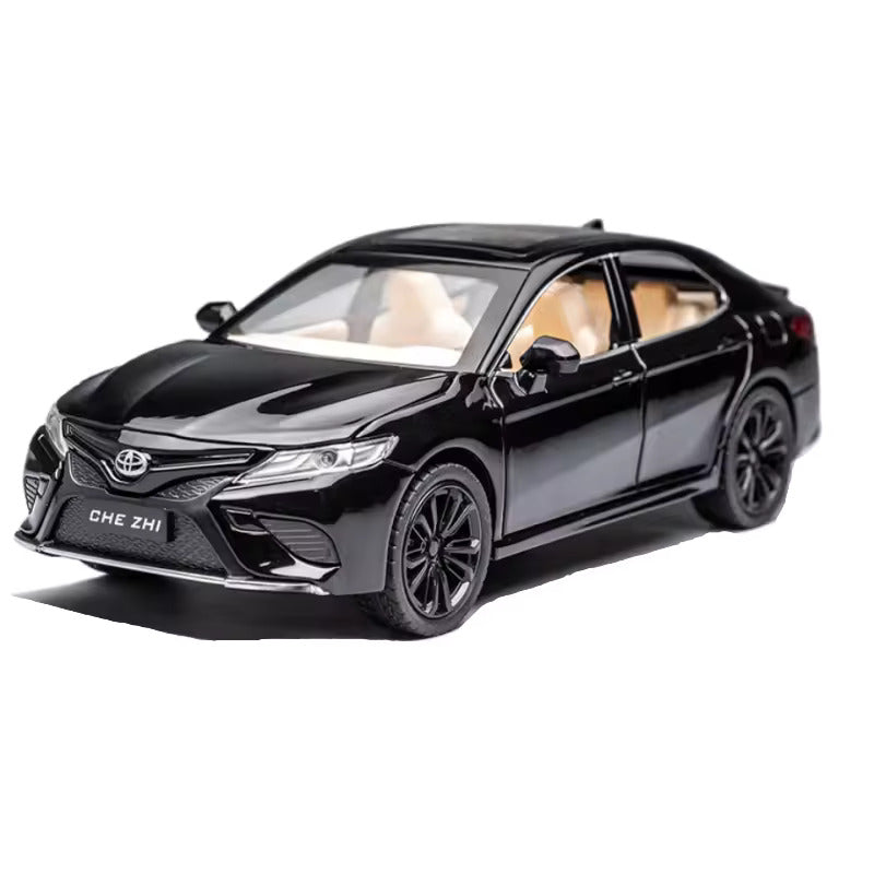 BIG SIZE TOYOTA CAMRRY 1:24 DIECAST METAL PULLBACK TOY CAR WITH OPENABLE DOORS & LIGHT, MUSIC BOYS CAR FOR KIDS BEST TOYS GIFTS TOYS FOR KIDS [SIZE:-20.5CM*9CM*6.2CM]【 MULTICOLOR 】