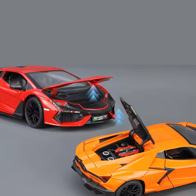 BIG SIZE LAMBORGHINI REVUELTO 1 24 DIECAST METAL PULLBACK TOY CAR WITH