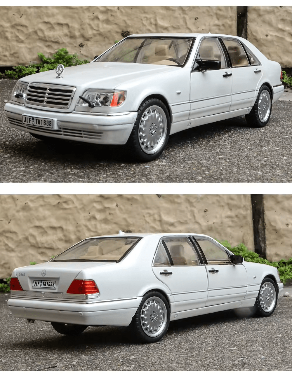 Mercedes-Benz W140 320SEL 1:24 DIECAST METAL PULLBACK TOY CAR WITH OPENABLE DOORS & LIGHT, MUSIC BOYS CAR FOR KIDS BEST TOYS GIFTS TOYS FOR KIDS [SIZE:-21.2CM*7.8CM*6.5CM]【 MULTICOLOR 】