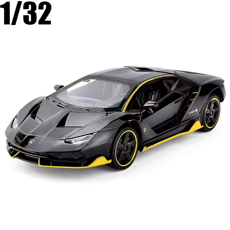 1:32 Scale Lamborghinii Die Cast Alloy Metal Car Model Pull Back Car For Children Toys Light & Sound(4 Color Design Available 1 Design Sending (Multicolor, Pack Of: 1)