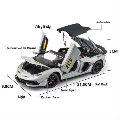 Lamborghini Svj-63 Scale Model Diecast Metalcar - All Size