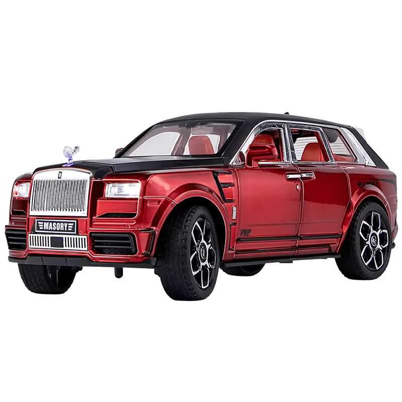 BIG SIZE ROLLS ROYCE CULLINAN MASORY 1:24 DIECAST METAL PULLBACK TOY CAR WITH OPENABLE DOORS & LIGHT, MUSIC BOYS CAR FOR KIDS BEST TOYS GIFTS TOYS FOR KIDS [SIZE:-22CM*9CM*8CM]【 MULTICOLOR】