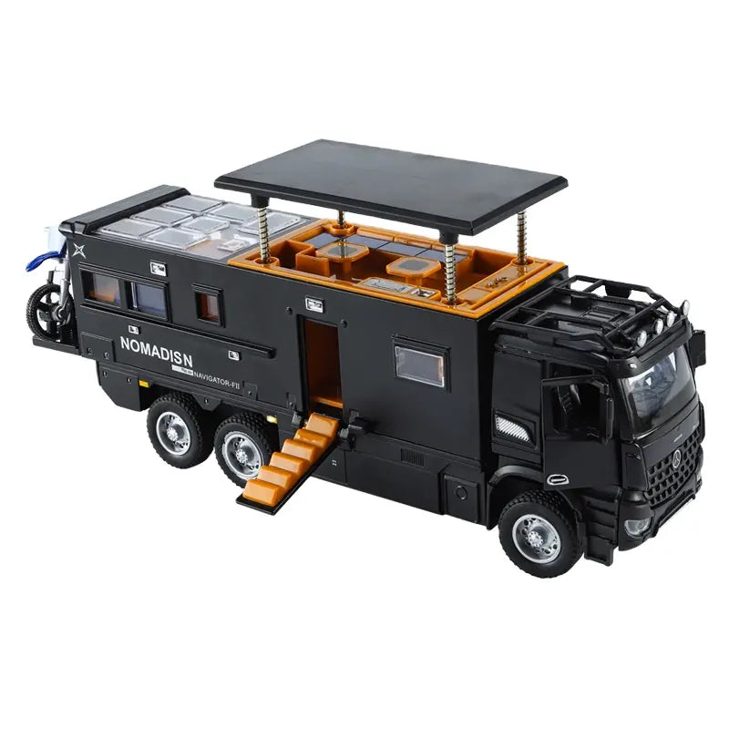 BIG SIZE MERCEDES-BENZ NOMADISON RV 1:24 DIE CAST MODEL CAR WITH DOOR OPENING ENGINE HOOD & TRUNK OPENING, PULL BACK ALLOY TOY CAR WITH LIGHT SOUND [SIZE:-23CM*8CM*6CM]【 MULTICOLOR 】