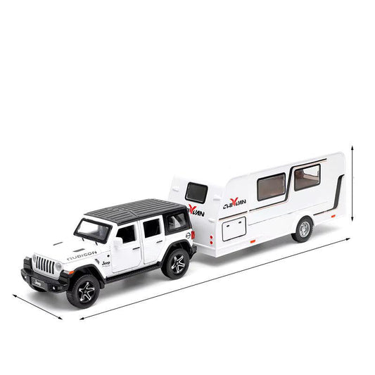 Wrangler Jeep Trailer Scale Model Diecast Metalcar - All Size