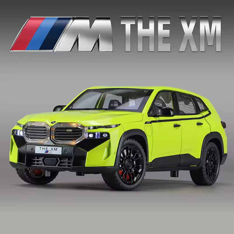 BIG SIZE BMW XM THE 1:24 DIECAST METAL PULLBACK TOY CAR WITH OPENABLE DOORS & LIGHT, MUSIC BOYS CAR FOR KIDS BEST TOYS GIFTS TOYS FOR KIDS [SIZE:-22CM*10.5CM*9CM]【 MULTICOLOR 】