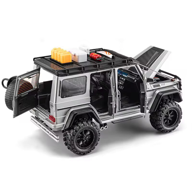 Mercedes-Benz Brabus G550 1:24 DIECAST METAL PULLBACK TOY CAR WITH OPENABLE DOORS & LIGHT, MUSIC BOYS CAR FOR KIDS BEST TOYS GIFTS TOYS FOR KIDS [SIZE:-24.5CM*11.3CM*10.6CM]【 MULTICOLOR 】