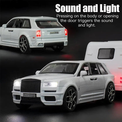 Rolls Royce Cullinan Trailer Scale Model Diecast Metalcar - All Size