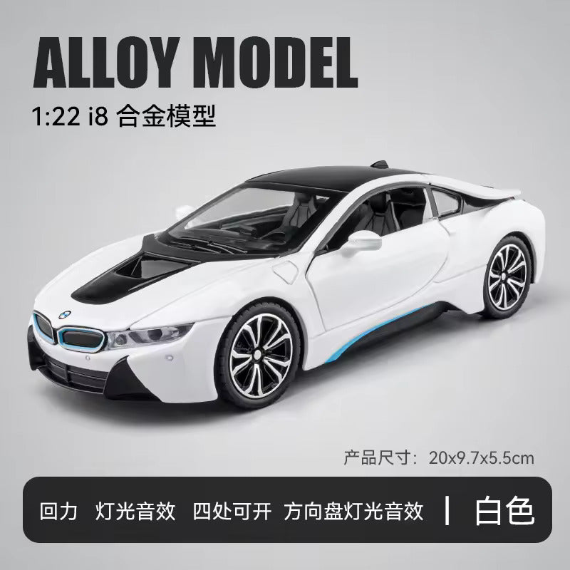 Compatible For Bmw I8 Scale Model Diecast Metalcar - All Size