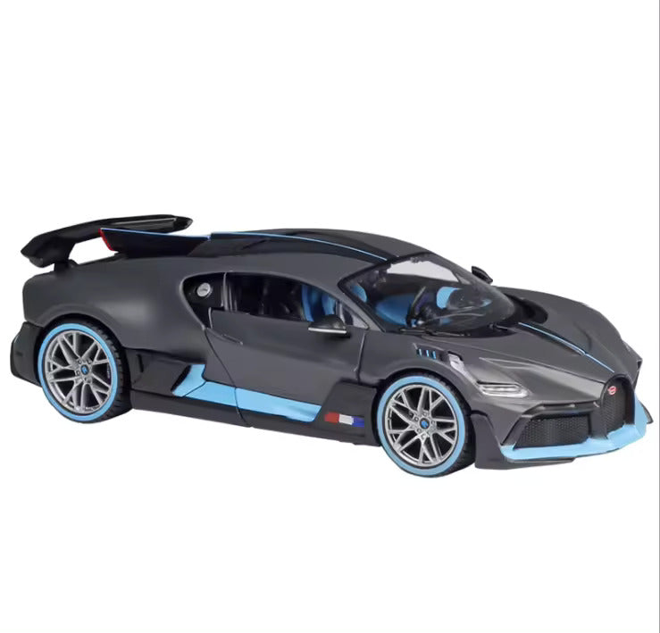 Big Size 1:24 BUGATTI DIVO DIECAST METAL PULLBACK TOY CAR WITH OPENABLE DOORS & LIGHT, MUSIC BOYS CAR FOR KIDS BEST TOYS GIFTS TOYS FOR KIDS [SIZE:-22CM*9CM*7CM]【 MULTICOLOR 】