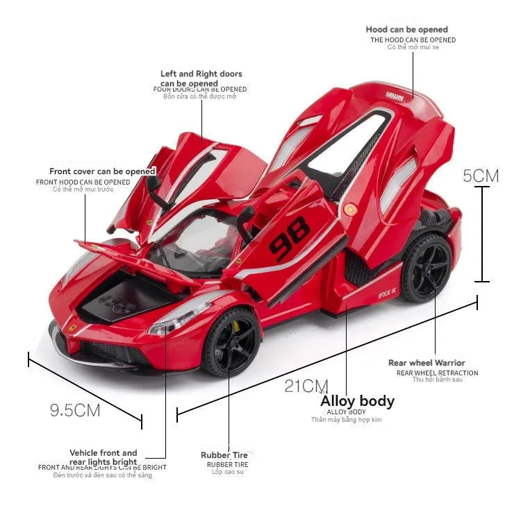 Ferrari FXXK Scale Model Diecast Metalcar