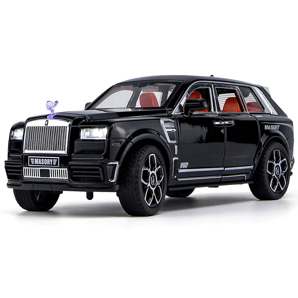 BIG SIZE ROLLS ROYCE CULLINAN MASORY 1:24 DIECAST METAL PULLBACK TOY CAR WITH OPENABLE DOORS & LIGHT, MUSIC BOYS CAR FOR KIDS BEST TOYS GIFTS TOYS FOR KIDS [SIZE:-22CM*9CM*8CM]【 MULTICOLOR】