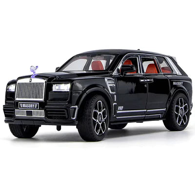 ROLLS ROYCE CULLINAN MASORY 1:32 DIECAST METAL PULLBACK TOY CAR WITH OPENABLE DOORS & LIGHT, MUSIC BOYS CAR FOR KIDS BEST TOYS GIFTS TOYS FOR KIDS [SIZE:-17CM*6.5CM*6CM]【 MULTICOLOR】