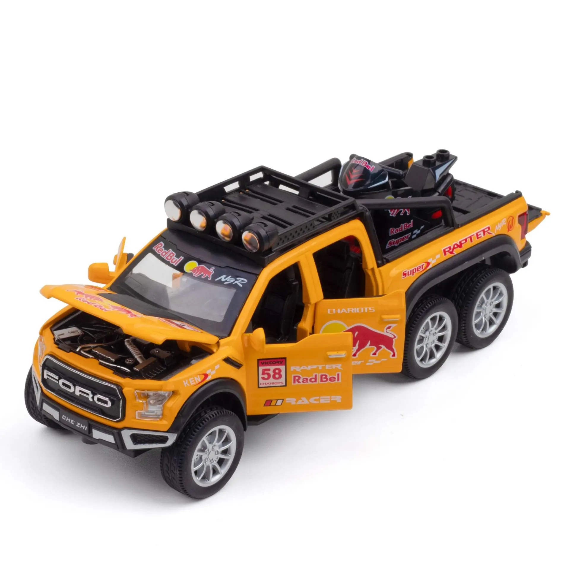 Ford Raptor F150 Pick-up Scale Model Diecast Metalcar - All Size