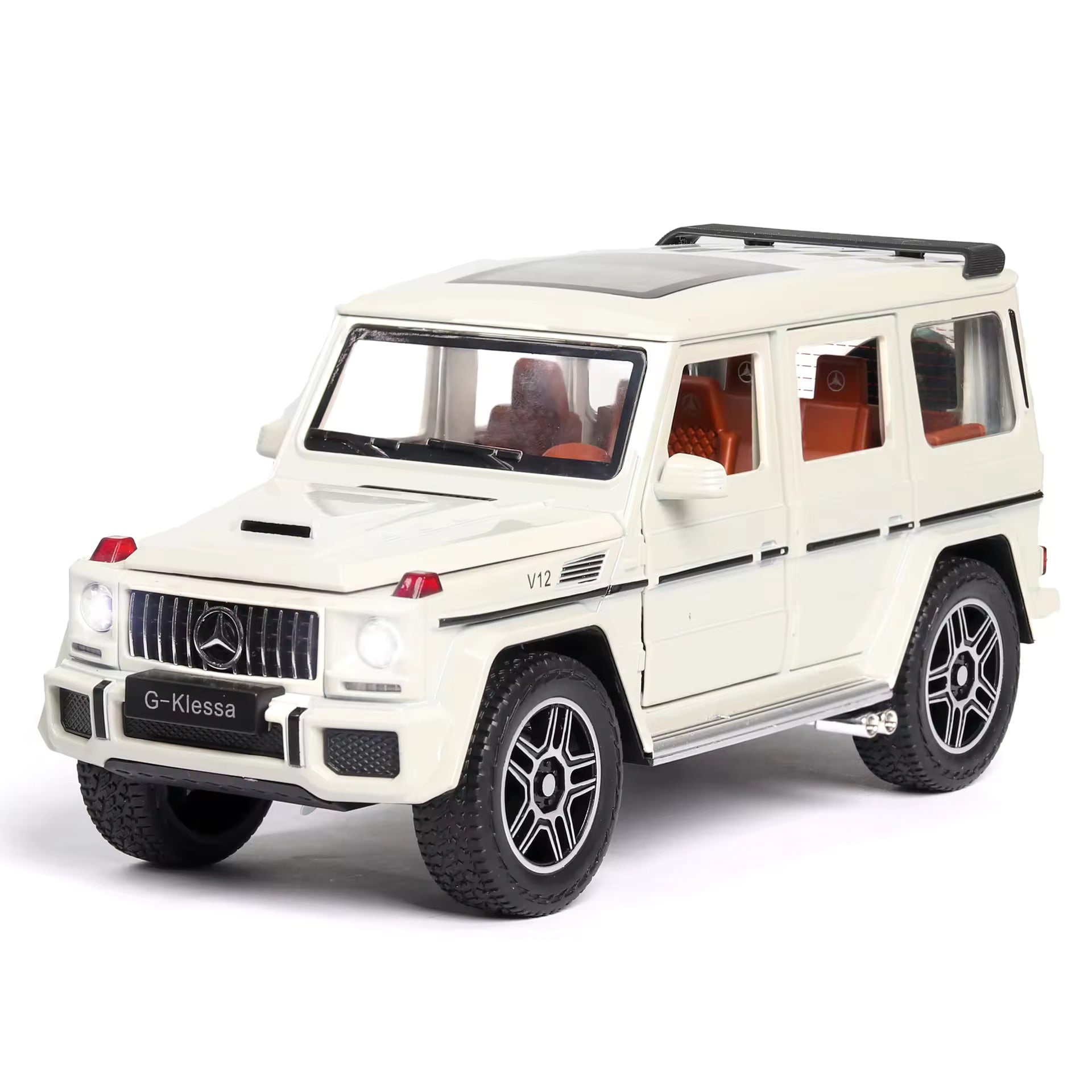 MERCEDES BENZ G-KLESSA G-63 1:32 DIECAST METAL PULLBACK TOY CAR WITH OPENABLE DOORS & LIGHT, MUSIC BOYS CAR FOR KIDS BEST TOYS GIFTS TOYS FOR KIDS [SIZE:-16.5CM*7CM*6.5CM]【 MULTICOLOR 】