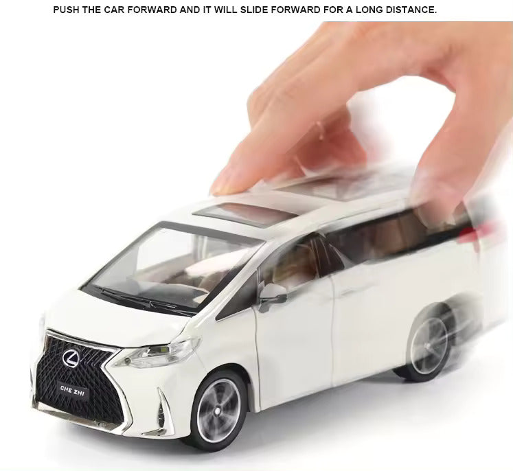 TOYOTA LEXUS LM300 1:24 DIECAST METAL PULLBACK TOY CAR WITH OPENABLE DOORS & LIGHT, MUSIC BOYS CAR FOR KIDS BEST TOYS GIFTS TOYS FOR KIDS [SIZE:-22CM*9CM*7CM]【 MULTICOLOR 】