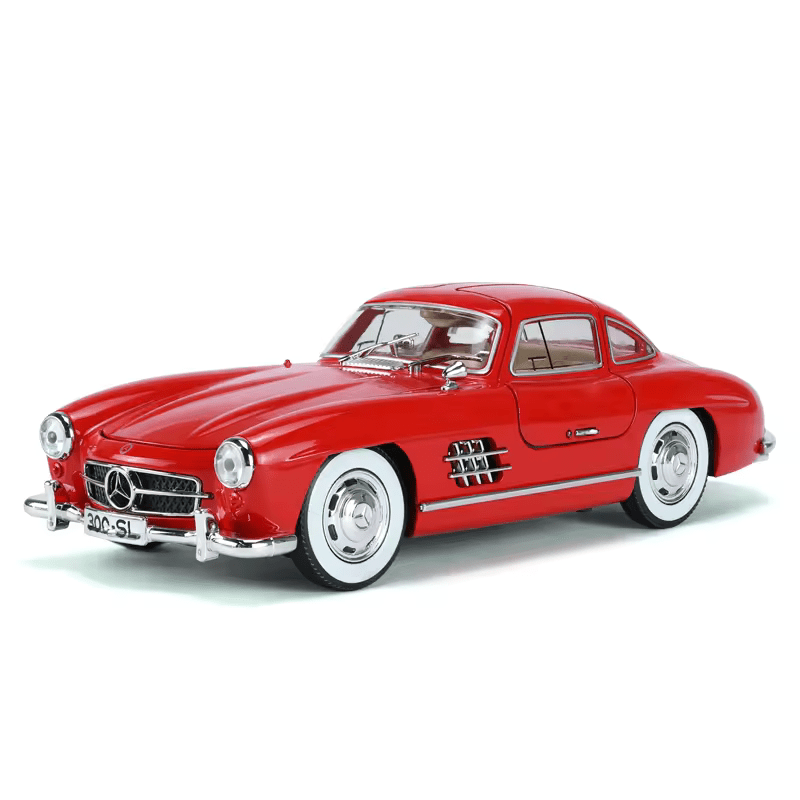 Mercedes-Benz 300SL Big Size 1:24 DIECAST METAL PULLBACK TOY CAR WITH OPENABLE DOORS & LIGHT, MUSIC BOYS CAR FOR KIDS BEST TOYS GIFTS TOYS FOR KIDS [SIZE:-22CM*9CM*7CM]【 MULTICOLOR 】