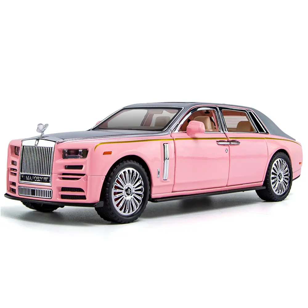 Rolls Royce Phantom Pink Scale Model Diecast Metalcar - All Size