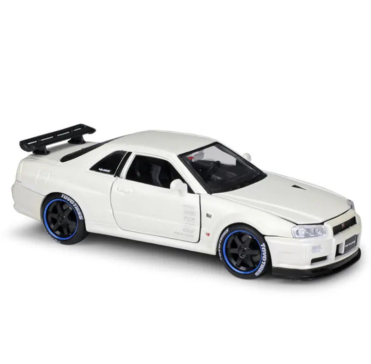 Nissan Skyline Gtr 34 Scale Model Diecast Metalcar - All Size