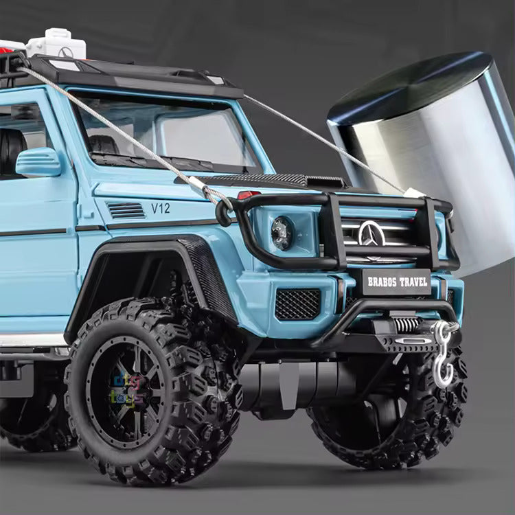 Mercedes-Benz Brabus G550 1:24 DIECAST METAL PULLBACK TOY CAR WITH OPENABLE DOORS & LIGHT, MUSIC BOYS CAR FOR KIDS BEST TOYS GIFTS TOYS FOR KIDS [SIZE:-24.5CM*11.3CM*10.6CM]【 MULTICOLOR 】