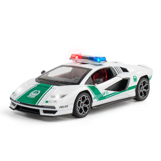 Lamborghini 800 Police Scale Model Diecast Metalcar - All Size