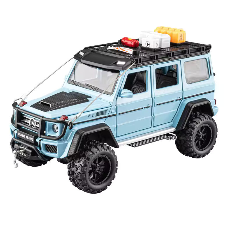 Mercedes-Benz Brabus G550 1:24 DIECAST METAL PULLBACK TOY CAR WITH OPENABLE DOORS & LIGHT, MUSIC BOYS CAR FOR KIDS BEST TOYS GIFTS TOYS FOR KIDS [SIZE:-24.5CM*11.3CM*10.6CM]【 MULTICOLOR 】