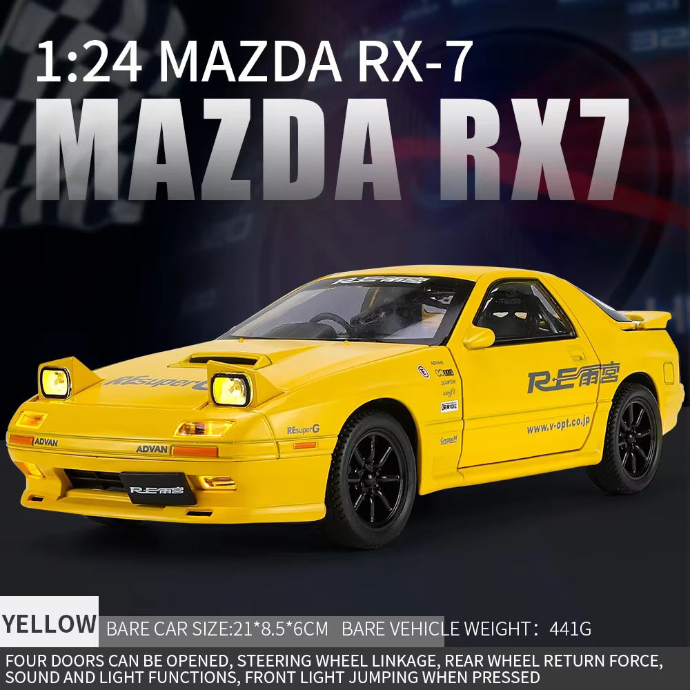 Mazda Rx7 Scale Model Diecast Metalcar - All Size