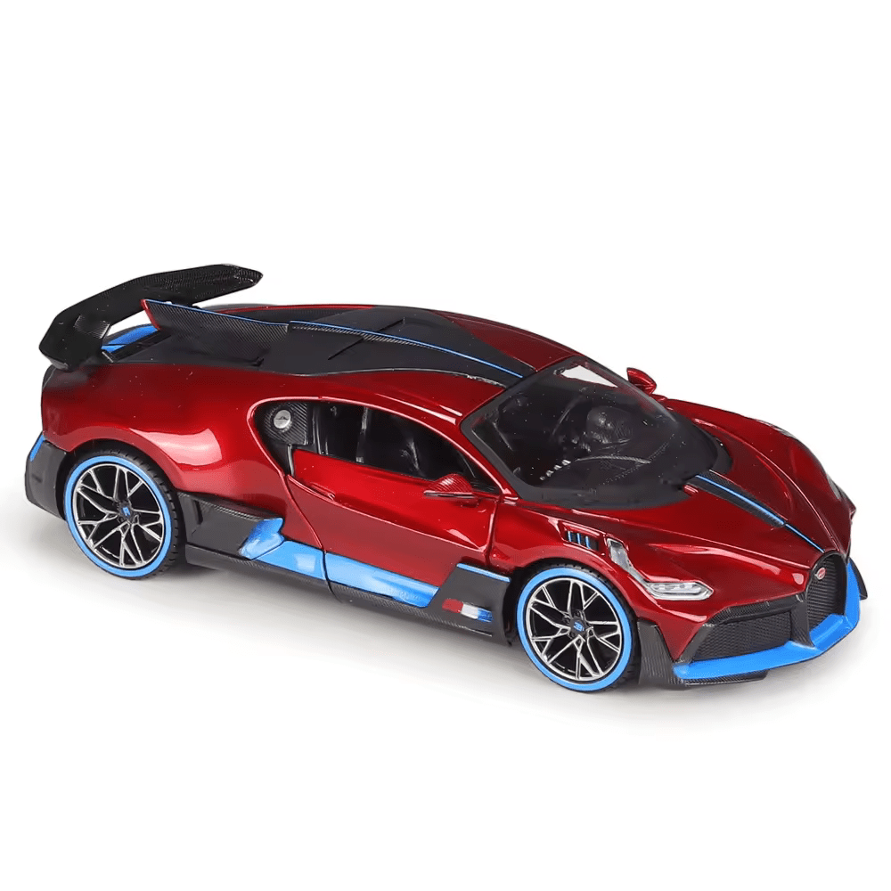 Big Size 1:24 BUGATTI DIVO DIECAST METAL PULLBACK TOY CAR WITH OPENABLE DOORS & LIGHT, MUSIC BOYS CAR FOR KIDS BEST TOYS GIFTS TOYS FOR KIDS [SIZE:-22CM*9CM*7CM]【 MULTICOLOR 】