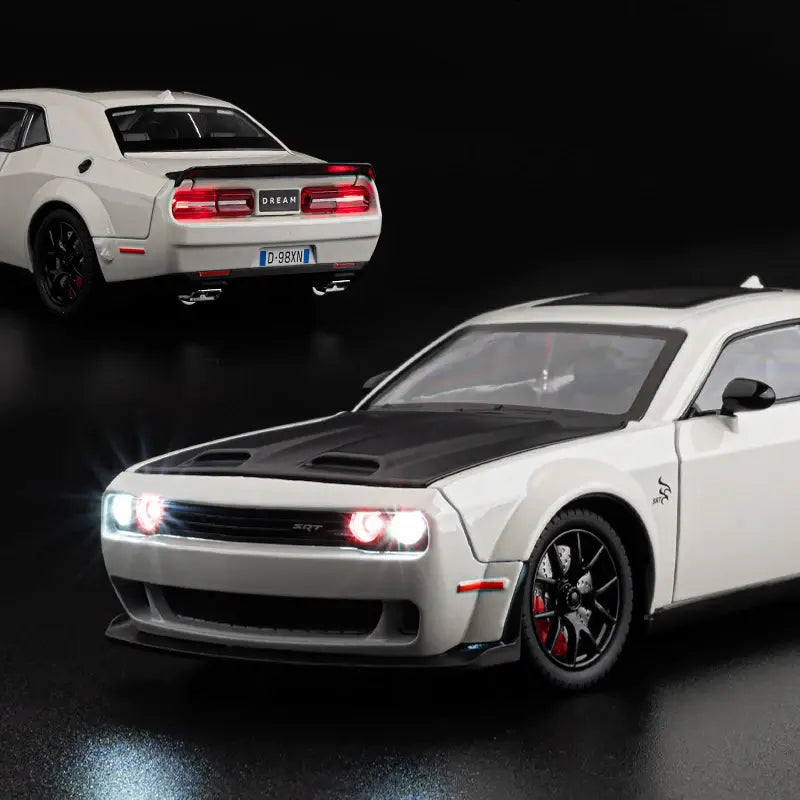 Dodge Challenger Hellcat Scale Model Diecast Metal Car - All Size