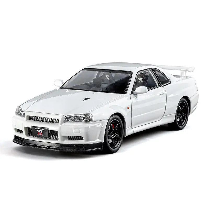 Nissan Skyline Gtr 34 Scale Model Diecast Metalcar - All Size