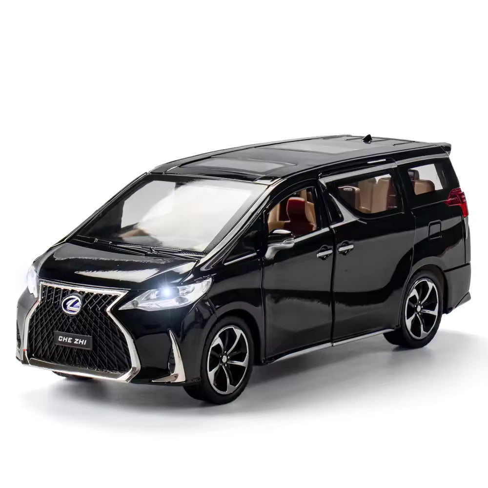 TOYOTA LEXUS LM300 1:24 DIECAST METAL PULLBACK TOY CAR WITH OPENABLE DOORS & LIGHT, MUSIC BOYS CAR FOR KIDS BEST TOYS GIFTS TOYS FOR KIDS [SIZE:-22CM*9CM*7CM]【 MULTICOLOR 】