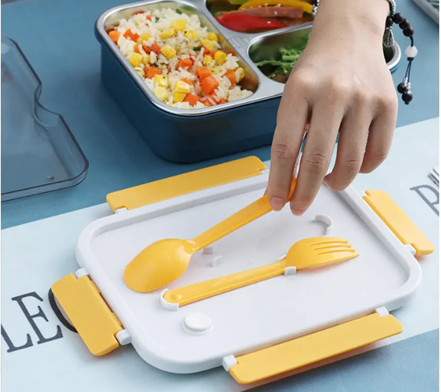 3 Compartment Stainless Steel Insulated Lunch Box for Kids