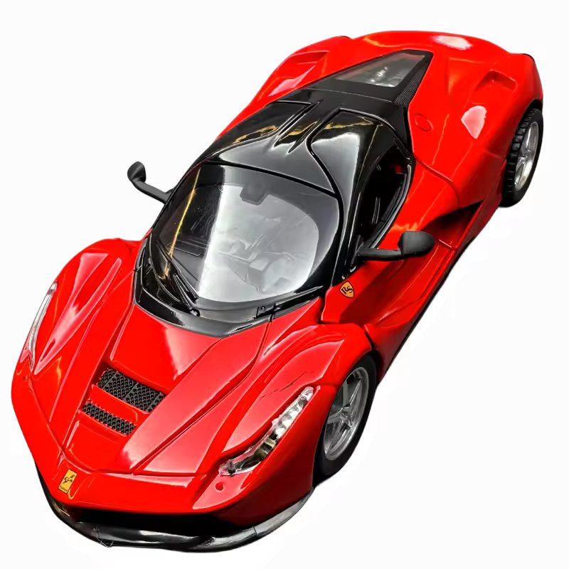 FERRARI LAFERRARI 1:32 DIECAST METAL PULLBACK TOY CAR WITH OPENABLE DOORS & LIGHT, MUSIC BOYS CAR FOR KIDS BEST TOYS GIFTS TOYS FOR KIDS [SIZE:-15.2CM*6CM*3.5CM]【 MULTICOLOR 】