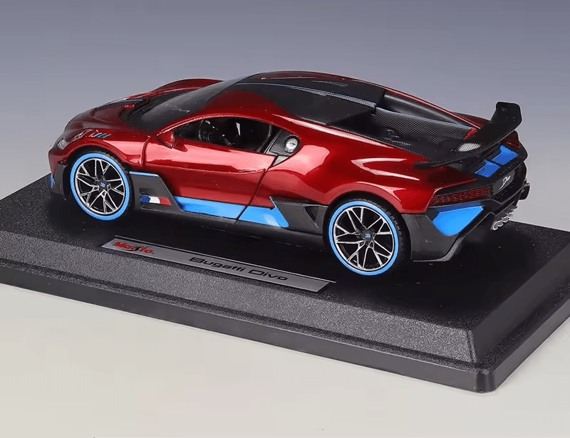 Big Size 1:24 BUGATTI DIVO DIECAST METAL PULLBACK TOY CAR WITH OPENABLE DOORS & LIGHT, MUSIC BOYS CAR FOR KIDS BEST TOYS GIFTS TOYS FOR KIDS [SIZE:-22CM*9CM*7CM]【 MULTICOLOR 】