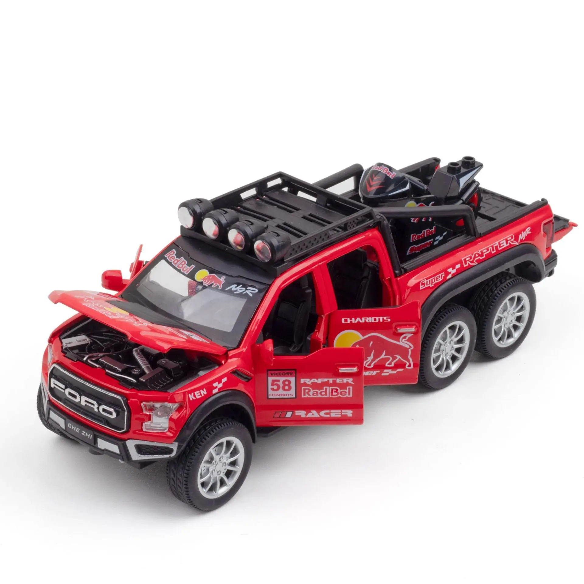 Ford Raptor F150 Pick-up Scale Model Diecast Metalcar - All Size