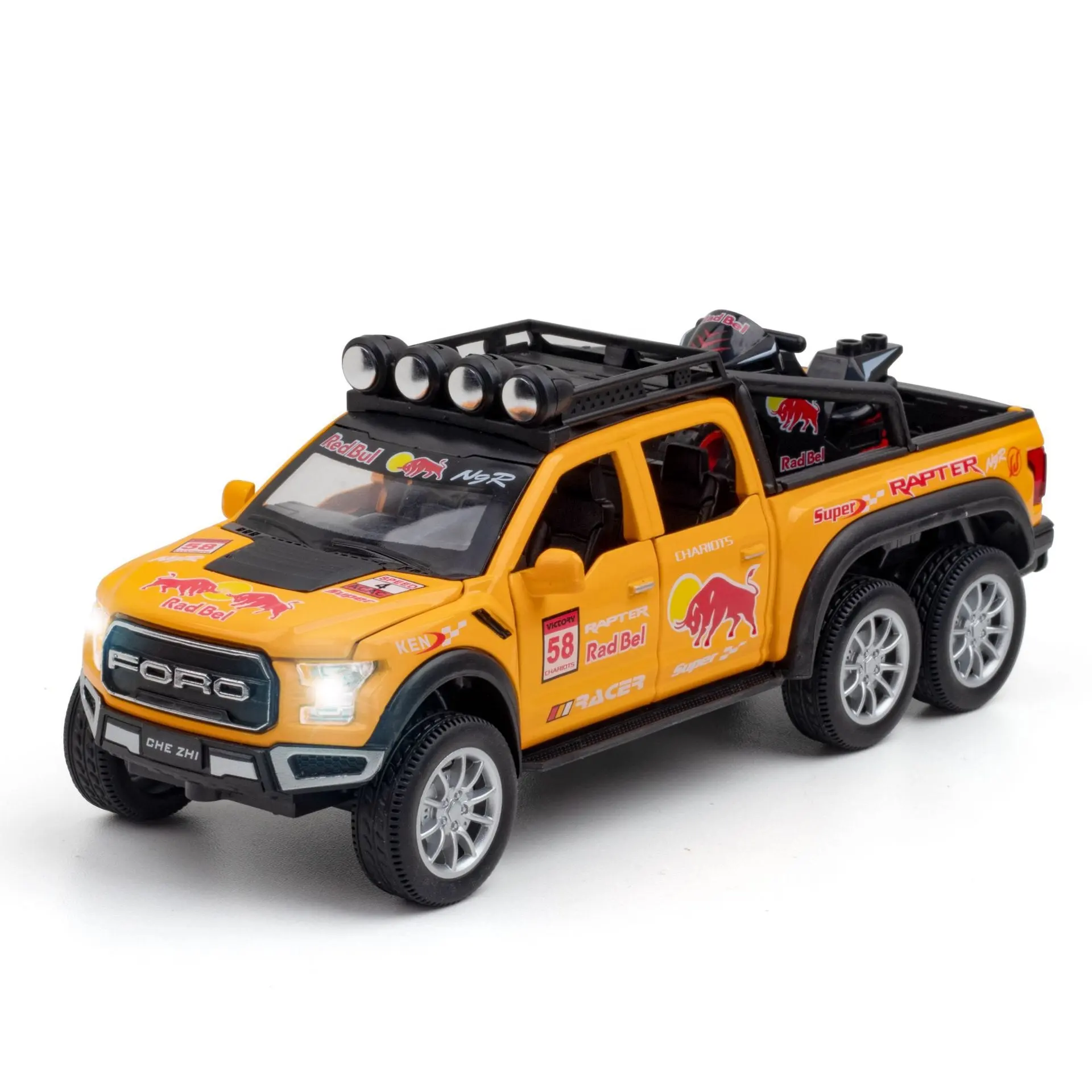 Ford Raptor F150 Pick-up Scale Model Diecast Metalcar - All Size