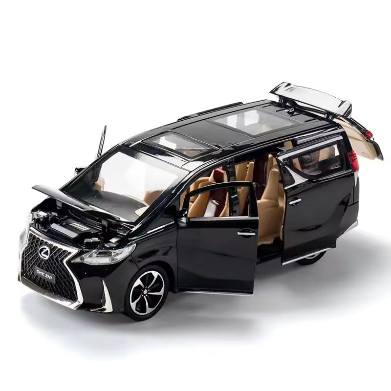 TOYOTA LEXUS LM300 1:24 DIECAST METAL PULLBACK TOY CAR WITH OPENABLE DOORS & LIGHT, MUSIC BOYS CAR FOR KIDS BEST TOYS GIFTS TOYS FOR KIDS [SIZE:-22CM*9CM*7CM]【 MULTICOLOR 】