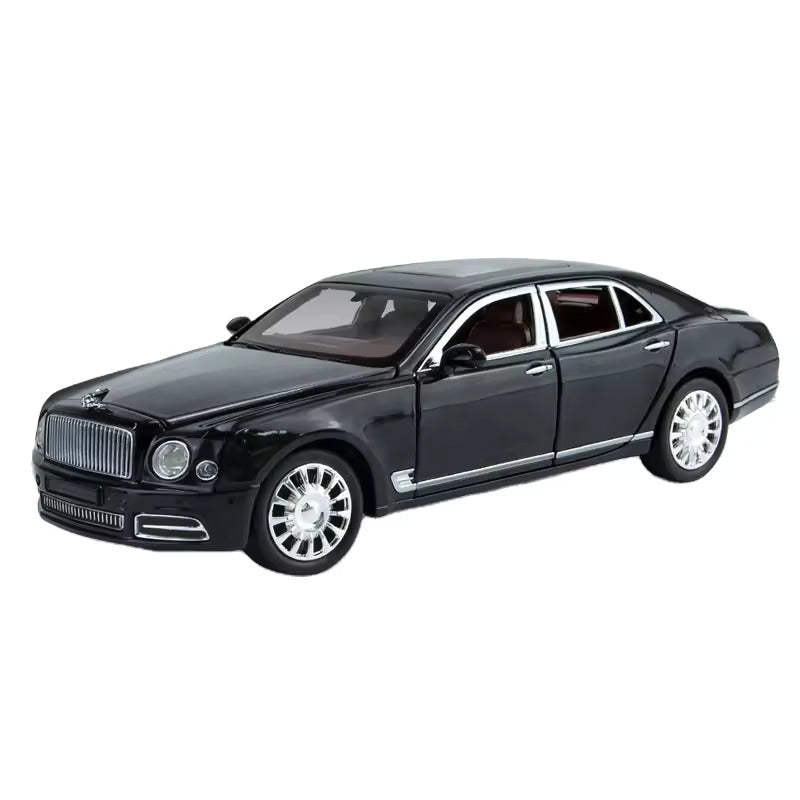 BIG SIZE BENTLEY MULSANNE 1:24 DIECAST METAL PULLBACK TOY CAR WITH OPENABLE DOORS & LIGHT, MUSIC BOYS CAR FOR KIDS BEST TOYS GIFTS TOYS FOR KIDS [SIZE:-21.8CM*6CM*5.5CM]【 MULTICOLOR 】