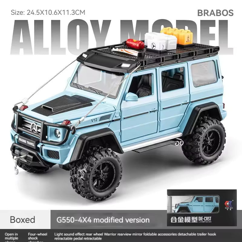 Mercedes-Benz Brabus G550 1:24 DIECAST METAL PULLBACK TOY CAR WITH OPENABLE DOORS & LIGHT, MUSIC BOYS CAR FOR KIDS BEST TOYS GIFTS TOYS FOR KIDS [SIZE:-24.5CM*11.3CM*10.6CM]【 MULTICOLOR 】