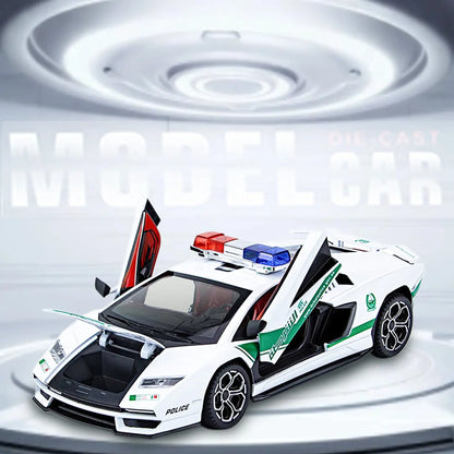 Lamborghini 800 Police Scale Model Diecast Metalcar - All Size