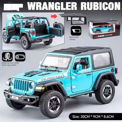 Jeep Wrangler Rubicon 1941 Scale Model Diecast Metalcar - All Size
