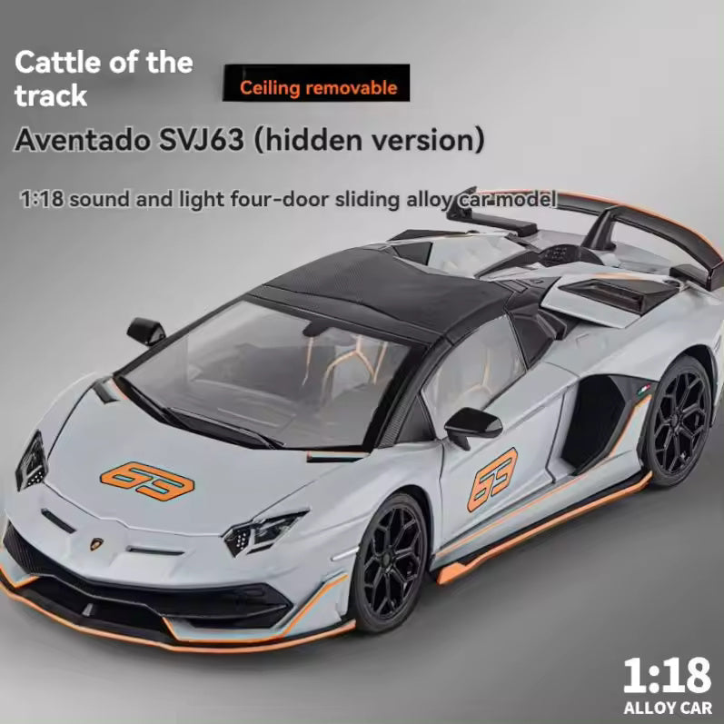 Lamborghini Svj-63 Scale Model Diecast Metalcar - All Size